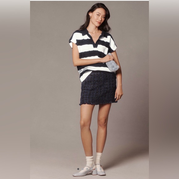 Anthropologie Sweaters - Maeve Textured Collared Muscle Sweater Vest